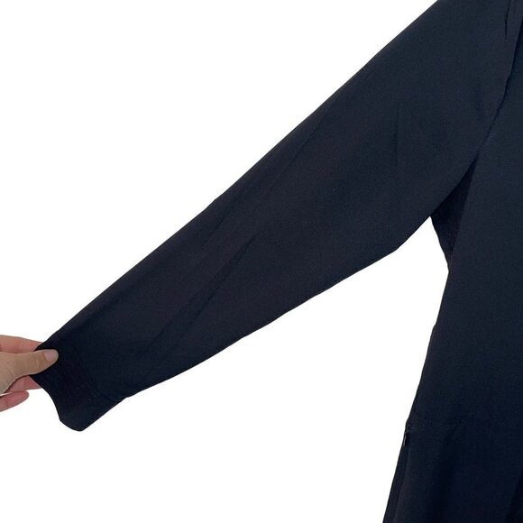 Coolibar Womens Shirt Dress Size Medium Black UPF 50+ Oxford Tab Sleeve New - Picture 4 of 11